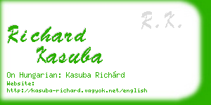 richard kasuba business card