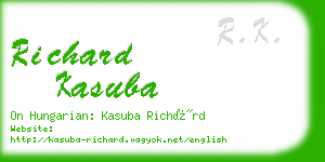 richard kasuba business card